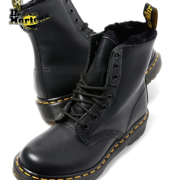 wool lined doc martens